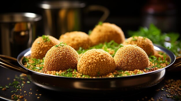 Methi Laddu Platte extra gewöhnlich kurz