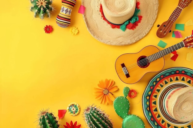 Foto mexican cinco de mayo holiday decorations and accessories