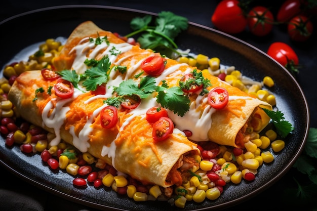 Mexikanische Enchiladas mit Hühnchen High-Definition-Grafik-Kreativbild