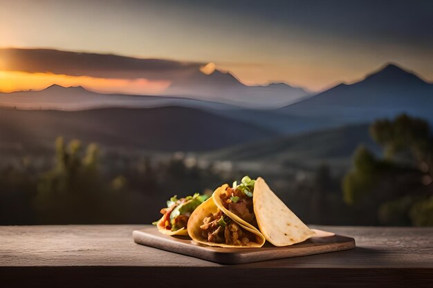 Mexikanische Tacos mit Rindfleisch in Tomatensauce und