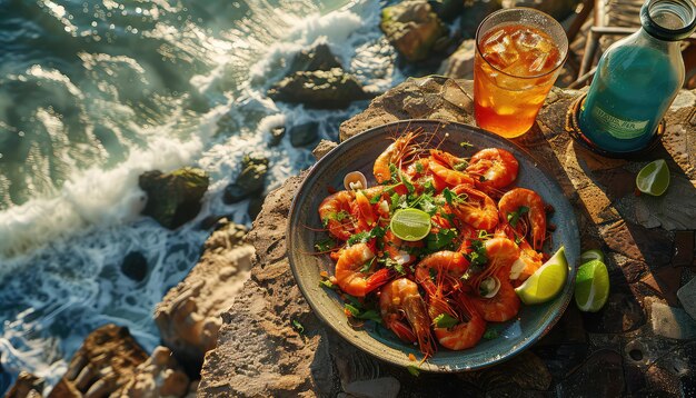 mexikanischer köstlicher Seefood-Hintergrund