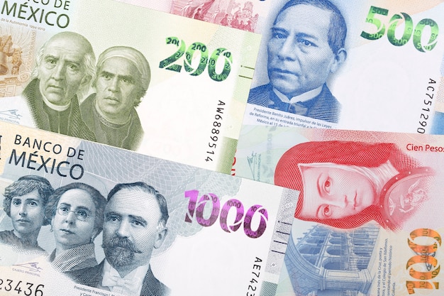 Mexikanischer Peso eine neue Reihe von Banknoten