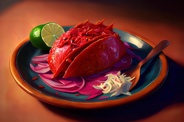 Mexikanisches Cochinita-Pibil-Essen