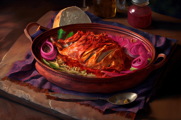 Mexikanisches Cochinita-Pibil-Essen