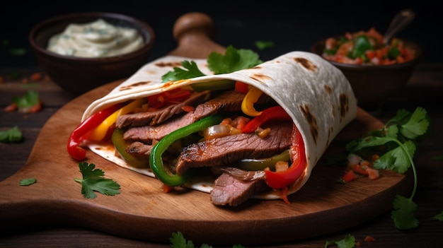 Mexikanisches Essen Rindfleisch Fajitas