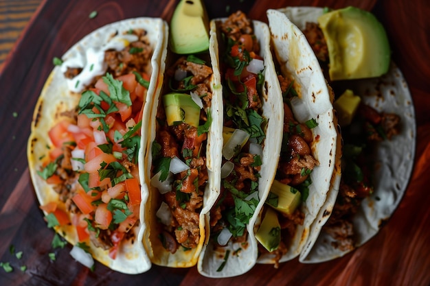 mexikanisches Essen Tacos Top View