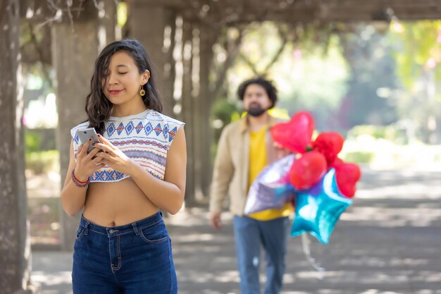 Mexikanisches Paar am Valentinstag