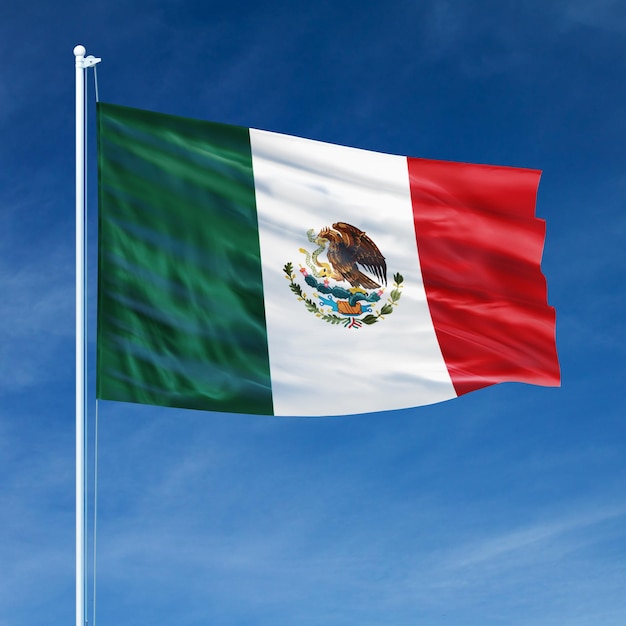 Mexiko-Flagge am Fahnenmast