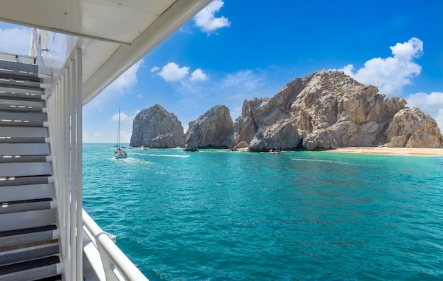 Mexiko Los Cabos Bootstouren zum Touristenziel Bogen von Cabo San Lucas El Arco und zu den Stränden