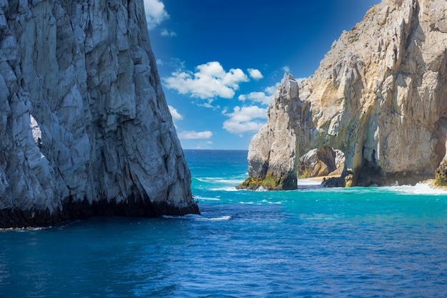 Mexiko Malerisches Wahrzeichen Touristenziel Arch Cabo San Lucas El Arco in der Nähe des Strandes Playa Amantes