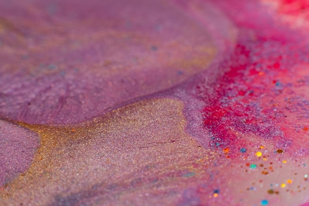 Mezcla colorida arte fluido pintura creativa púrpura