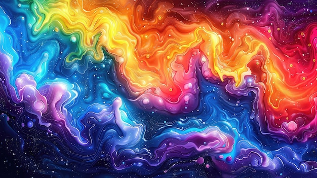 mezcla de fondo líquido de colores acrílicos brillantes