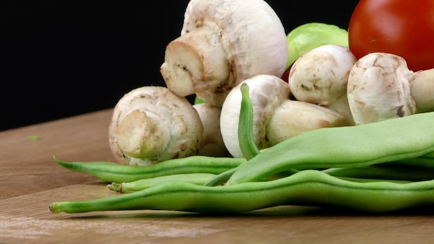 Mezcla de foto saludable de composición de vegetales orgánicos