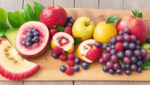 Mezcla de frutas coloridas