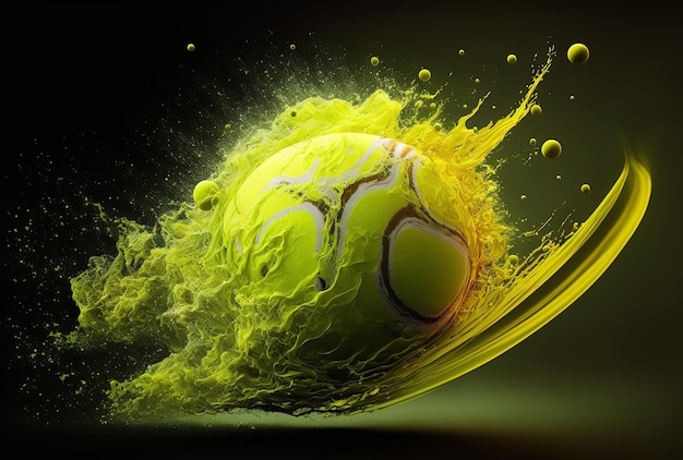 Mezcla de medios de imagen de pelota de tenis