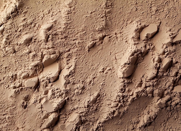 Foto mezcla de polvo de arcilla de primer plano textura de la tierra sucia de fondo