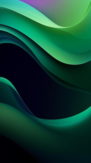 Mezcla verde verde sobre fondo claro Fondo borroso Fondo de pantalla creativo Fondo ondulado abstracto Espacio vacío Fondo degradado vibrante abstracto Malla de degradado