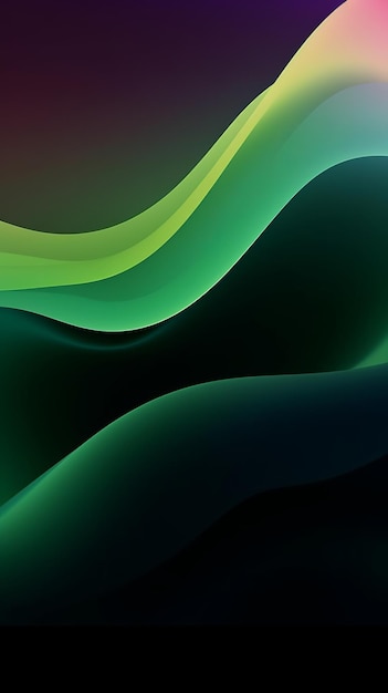 Mezcla verde verde sobre fondo claro Fondo borroso Fondo de pantalla creativo Fondo ondulado abstracto Espacio vacío Fondo degradado vibrante abstracto Malla de degradado