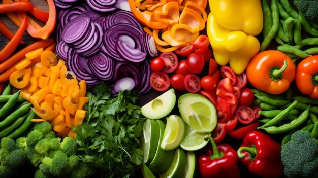 Una mezcla de verduras coloridas que celebra la diversidad de la nutrición