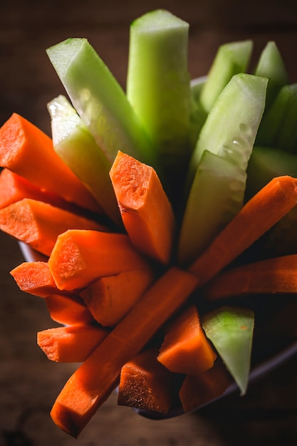 Foto mezcla de verduras frescas