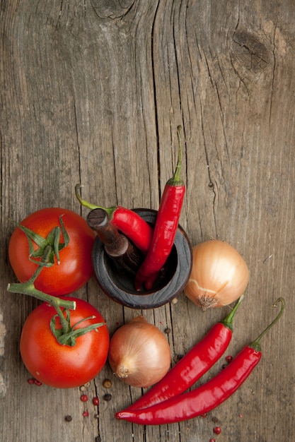 Mezcla de verduras frescas