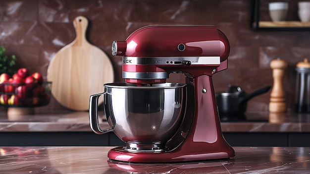 Mezclador de cocina con electrónica en un fondo blanco Generativo Ai