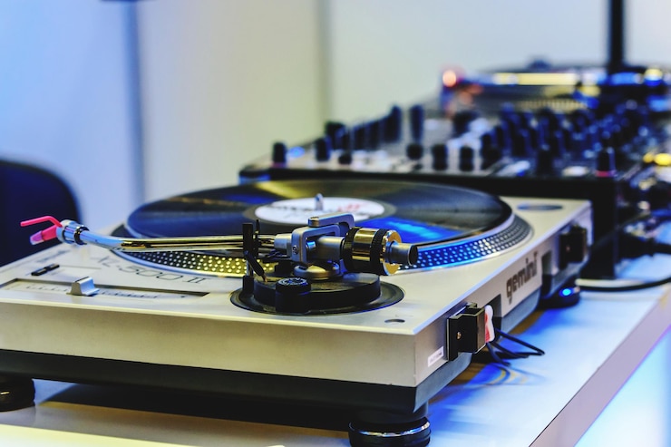 Foto mezclador de música para clubes