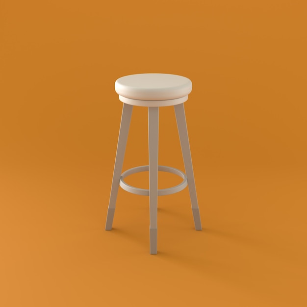 Foto mezclador de un solo color sobre fondo naranja 3d renderingxa