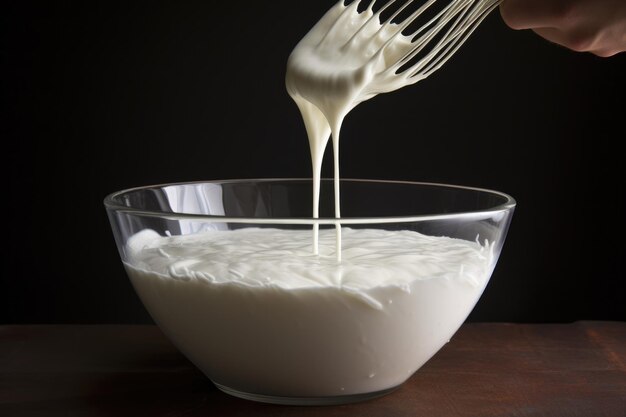 Mezclar la leche y el yogur con la cultura inicial