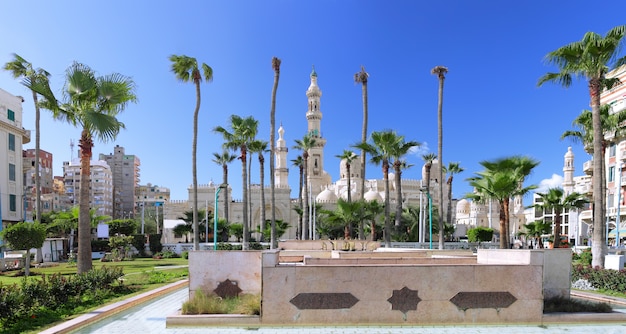 Mezquita de Al-Mursi Abul Abbas, Alejandría. Egipto. Panorama