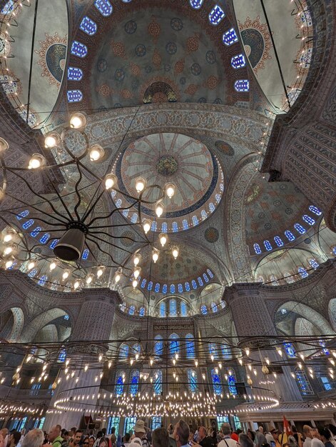 La Mezquita Azul en Estambul desde el interior