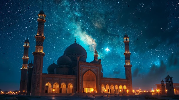 La Mezquita Azul y la Luna Llena
