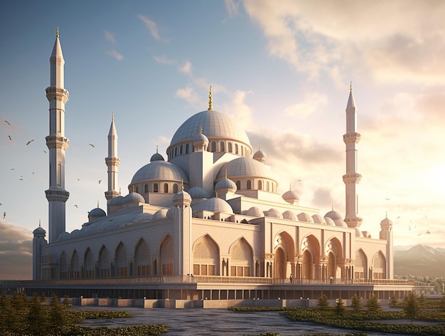 Una mezquita grande y magnífica.