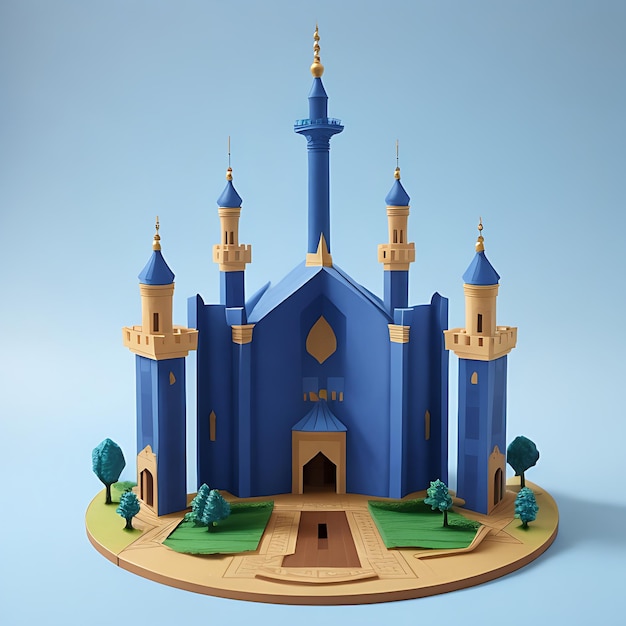 Mezquita Ilustración 3D