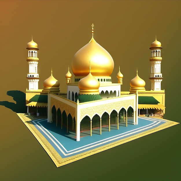 Mezquita islámica en estilo islámico IA generativa