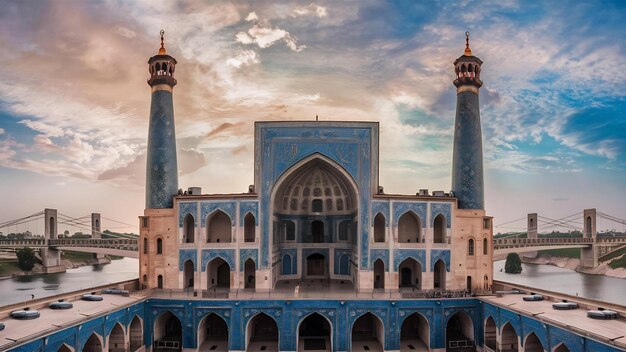 Foto la mezquita de jameh en isfahan, irán