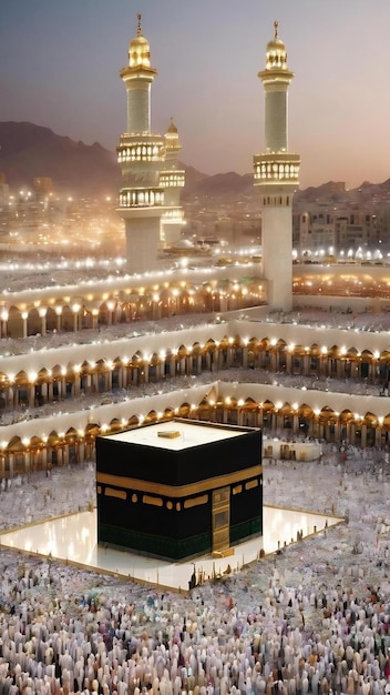 en la mezquita de Kaaba al haram concepto de islámico