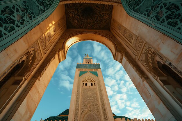 Foto mezquita marroquí en marruecos