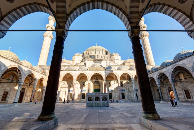 Foto la mezquita de suleymaniye en estambul turquía