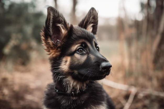 Mi adorable cachorro de pastor alemán