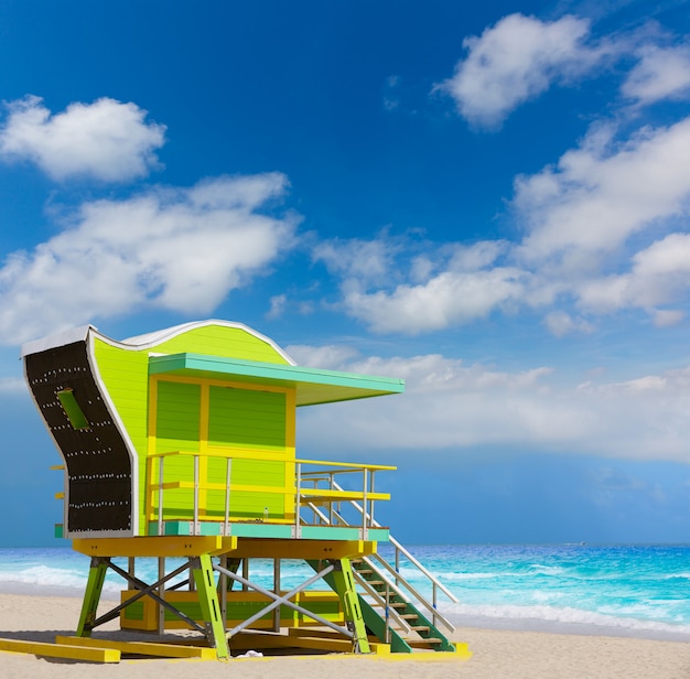Miami beach baywatch tower playa del sur de Florida