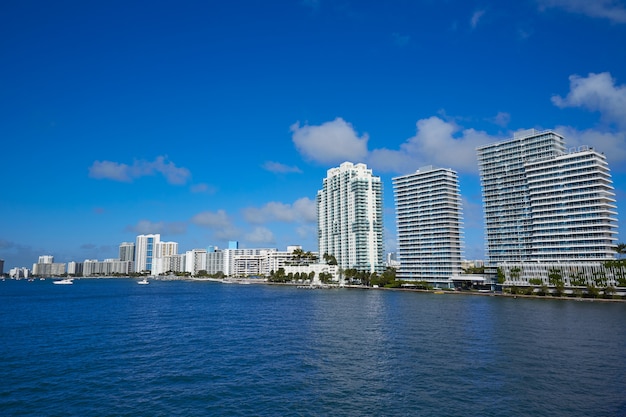 Miami Beach von MacArthur Causeway Florida