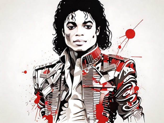 Michael Jackson Hydrodip Estilo Vibrante Abstrato Arte vetorial