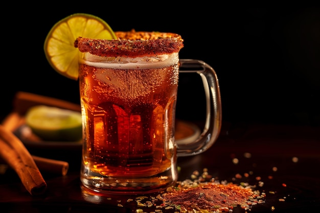 Michelada Bliss mit Bier und Limettensaft