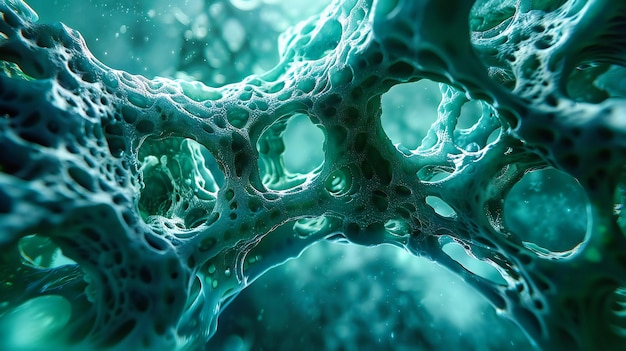 Microbiologia e Saúde Estrutura celular humana Pesquisa médica Ilustração Doenças e conceito de biologia