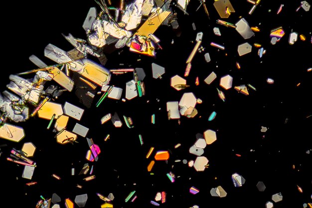 Foto microcristales de colores