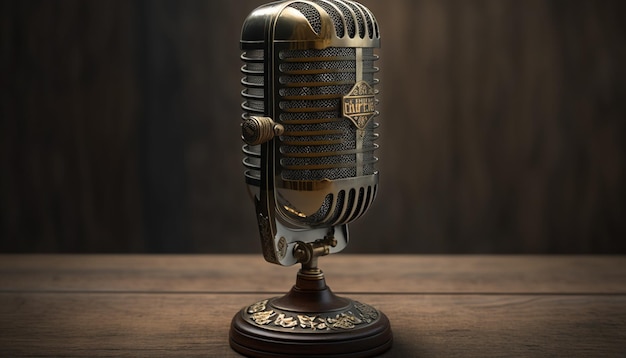 Microfone vintageGenerative AI