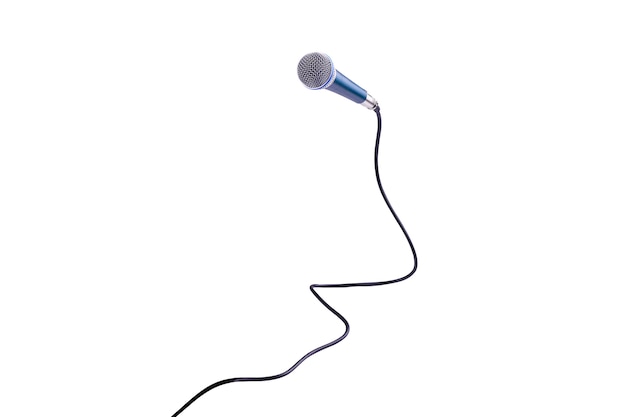 Micrófono aislado en blanco