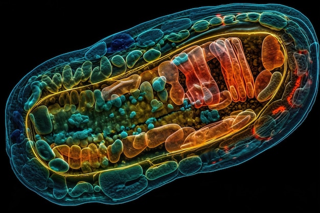 Microfotografía de la textura de las células de la membrana