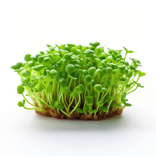 Microgreen Buchweizen Fagopyrum esculentum isoliert Generative KI